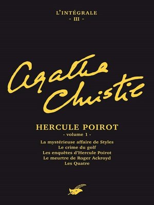 cover image of Intégrale Hercule Poirot (premier volume)